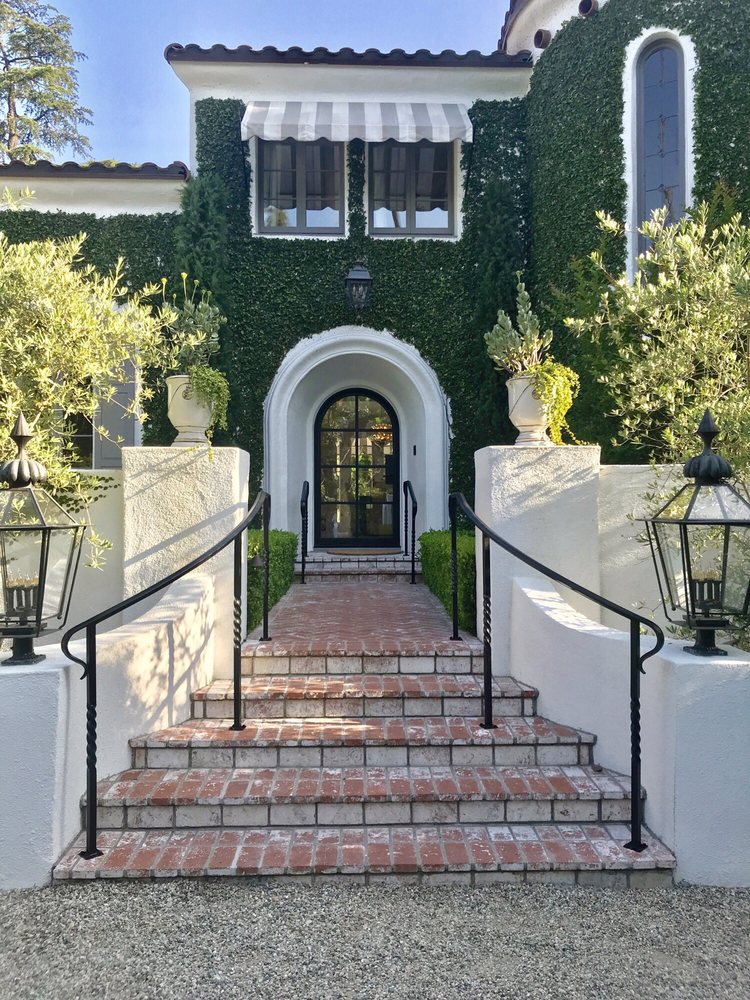 Railing for Entrance Steps for Circa 1926 Building in Los Angeles, CA 02 - by Isaac's Ironworks 818-982-1955